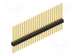 Connector: pin strips; pin header; male; PIN: 27; 1.27mm; THT; 1x27