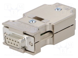 D-Sub; PIN: 9; plug; female; Locking: threaded joint; straight; 50V