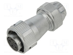 WY20; plug; male; PIN: 5; IP67; 10A; soldering; for cable; 500V; 2mm2