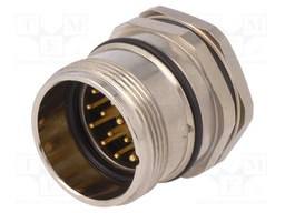 Connector: M23; socket; PIN: 19(3+16); male; soldering; straight; 8A