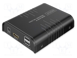 HDMI extender; DC socket,HDMI socket,USB A socket x2; metal