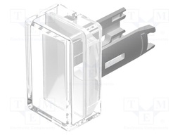 Actuator lens; 18; white; plastic; 7.5x12.5mm