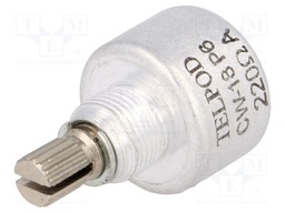Potentiometer: shaft; single turn; 220Ω; 1W; ±20%; 4mm; linear; THT
