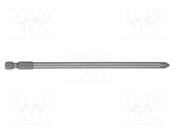 Screwdriver bit; Phillips; PH2; 1/4"; Overall len: 150mm