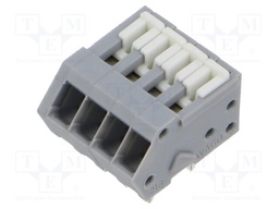 PCB terminal block; angled 45°; 2.5mm; ways: 4; on PCBs; terminal