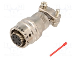 Connector: circular; soldering; for cable; 7.5A; 600V; plug; female