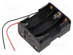 Holder; AA,R6; Batt.no: 6; cables; black