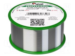 Soldering wire; Sn96,5Ag3Cu0,5; 0.5mm; 250g; lead free; reel; 2.5%