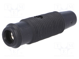 Adapter; 4mm banana; black; banana 4mm socket