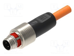 Cable: for sensors/automation; M12; PIN: 4; straight; 0.1m; plug