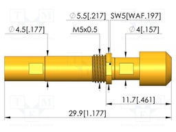 Test needle; screw-in