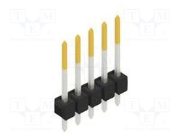 Connector: pin strips; pin header; male; PIN: 5; 2.54mm; THT; 1x5