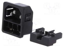 Connector: AC supply; socket; male; 10A; 250VAC; IEC 60320