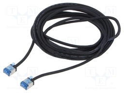 Patch cord; U/FTP; 6a; stranded; Cu; LSZH; black; 7.5m; 32AWG