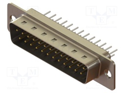 Connector: D-Sub; PIN: 25; socket; male; angled; THT; MHDD