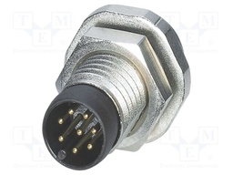 Connector: M8; male; PIN: 8; 1.5A; 30V; IP67; straight; unshielded