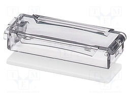 Cover; tiltable; grey; UL94V-0; BC 17,8; polycarbonate; X: 17.8mm