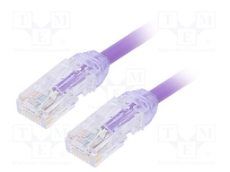 Patch cord; TX6A-28™,U/UTP; 6a; solid; Cu; LSZH; violet; Len: 0.5m