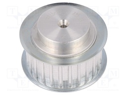 Belt pulley; AT5; W: 16mm; whell width: 27mm; Ø: 38.6mm; aluminium