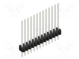 Connector: pin strips; pin header; male; PIN: 13; 1.27mm; THT; 1x13