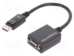 Cable; DisplayPort 1.2; D-Sub 15pin HD socket,DisplayPort plug
