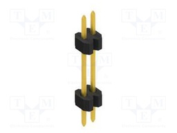 Connector: pin strips; pin header; male; PIN: 2; 1.27mm; THT; 1x2