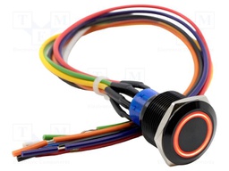 Switch: vandal resistant; DPDT; 3A/250VAC; IP67; ON-ON; red; 24V