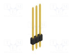 Connector: pin strips; pin header; male; PIN: 3; 1.27mm; THT; 1x3