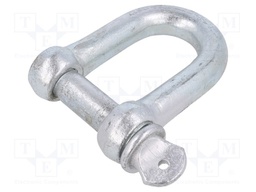 Dee shackle; steel; for rope; zinc; Size: 22mm