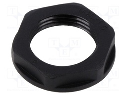 Nut; M20; polyamide; 26mm; black; Thread: metric; Pitch: 1.5