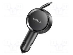 USB power supply; USB C plug; Sup.volt: 12÷24VDC; black; rolled