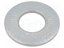 Washer; internally serrated; M10; D=22mm; h=2.75mm; spring steel