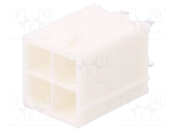 Socket; wire-wire/PCB; male; Minitek Pwr4.2; 4.2mm; PIN: 4; THT