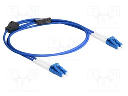 Fiber patch cord; OS2; LC/UPC,both sides; 1m; 9/125um; LSZH; blue