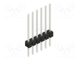 Connector: pin strips; pin header; male; PIN: 6; 2.54mm; THT; 1x6