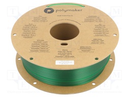 Filament: PET-G; 1.75mm; translucent,green; 230÷240°C; 1kg