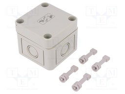 Enclosure: multipurpose; X: 65mm; Y: 65mm; Z: 57mm; TK PS; grey; IP66