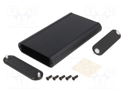 Enclosure: with panel; 1455; X: 72mm; Y: 120mm; Z: 19mm; aluminium