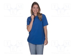 Polo shirt; blue; cotton,polyester,conductive fibers; Size: S