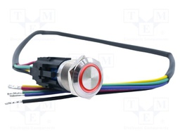Switch: vandal resistant; SPDT; 3A/250VAC; IP67; ON-ON; red/green