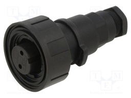 Connector: circular; plug; female; PIN: 2; 12A; 277V; IP68,IP69K