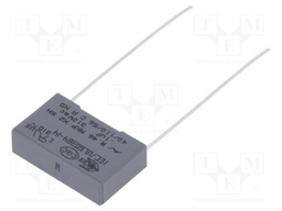 Capacitor: polypropylene; X2; 150nF; 15mm; ±20%; 18x6x12mm; 310VAC