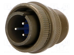 Connector: circular; Series: 97; plug; male; PIN: 3; silver plated