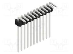 Connector: pin strips; pin header; male; PIN: 11; 1.27mm; THT; 1x11