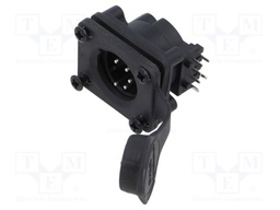 Connector: XLR; socket; male; AXS; 7.5A; 133V; PIN: 5; IP65; THT
