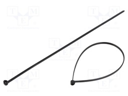 Cable tie; with a metal clasp; L: 200mm; W: 2.5mm; polyamide; 180N
