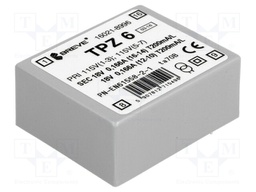 Transformer: mains; 6VA; 115VAC; 18V; 18V; Mounting: PCB; IP00