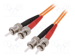 Fiber patch cord; OM2; ST,both sides; 2m; LSZH; orange