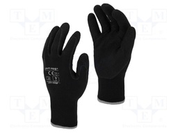 Protective gloves; Size: 11; black; acrylic,nitryl; furlined; tag