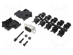 D-Sub; PIN: 9; male; unshielded; angled 45°; screw terminal